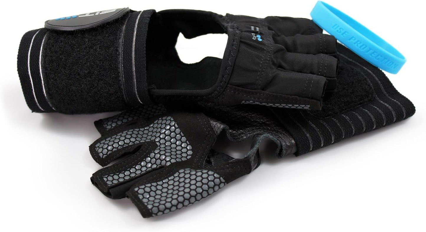 the F4X Spartan Grip - with Enhanced Silicone Palm Callus Guard WOD Workout Gloves for Weight Lifting & Cross Training Athletes