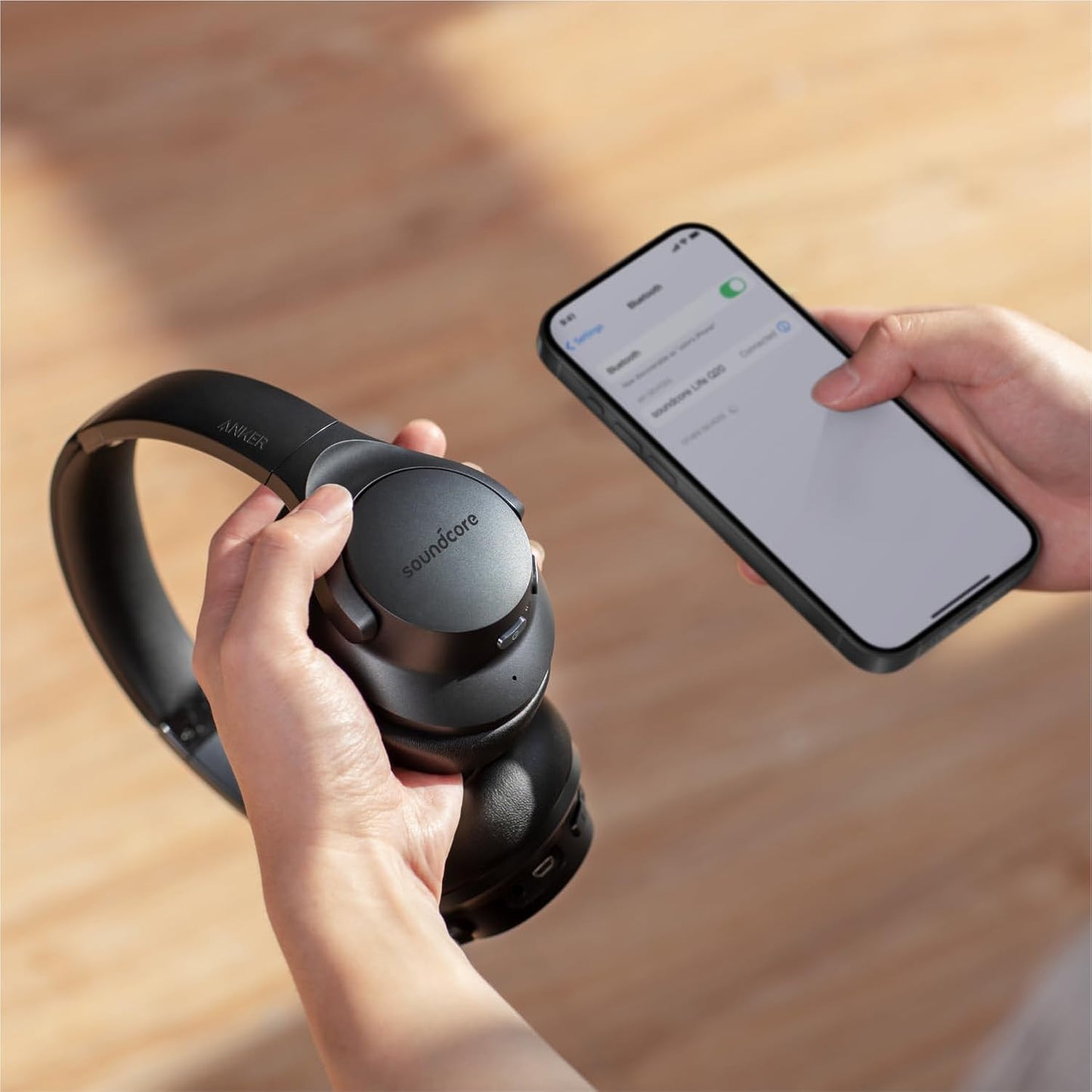 Life Q20 Hybrid Active Noise Cancelling Headphones, Wireless over Ear Bluetooth Headphones, 60H Playtime, Hi-Res Audio, Deep Bass, Memory Foam Ear Cups, Travel, Office