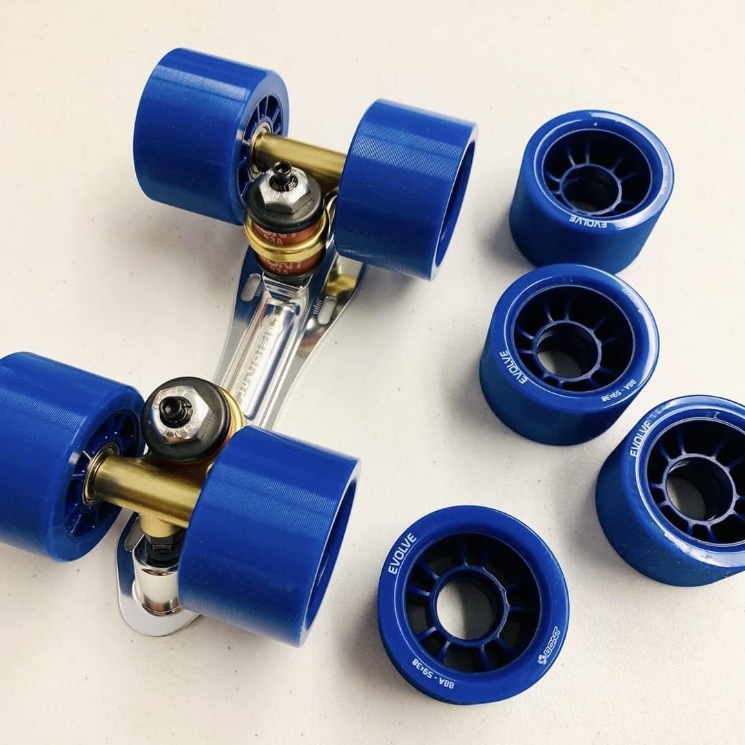 Skates - Evolve Roller Derby Skate Wheel - Indoor Roller Skate Wheels - Rollerskate Wheels - 88A 92A 95A 98A - Red Black Blue Purple