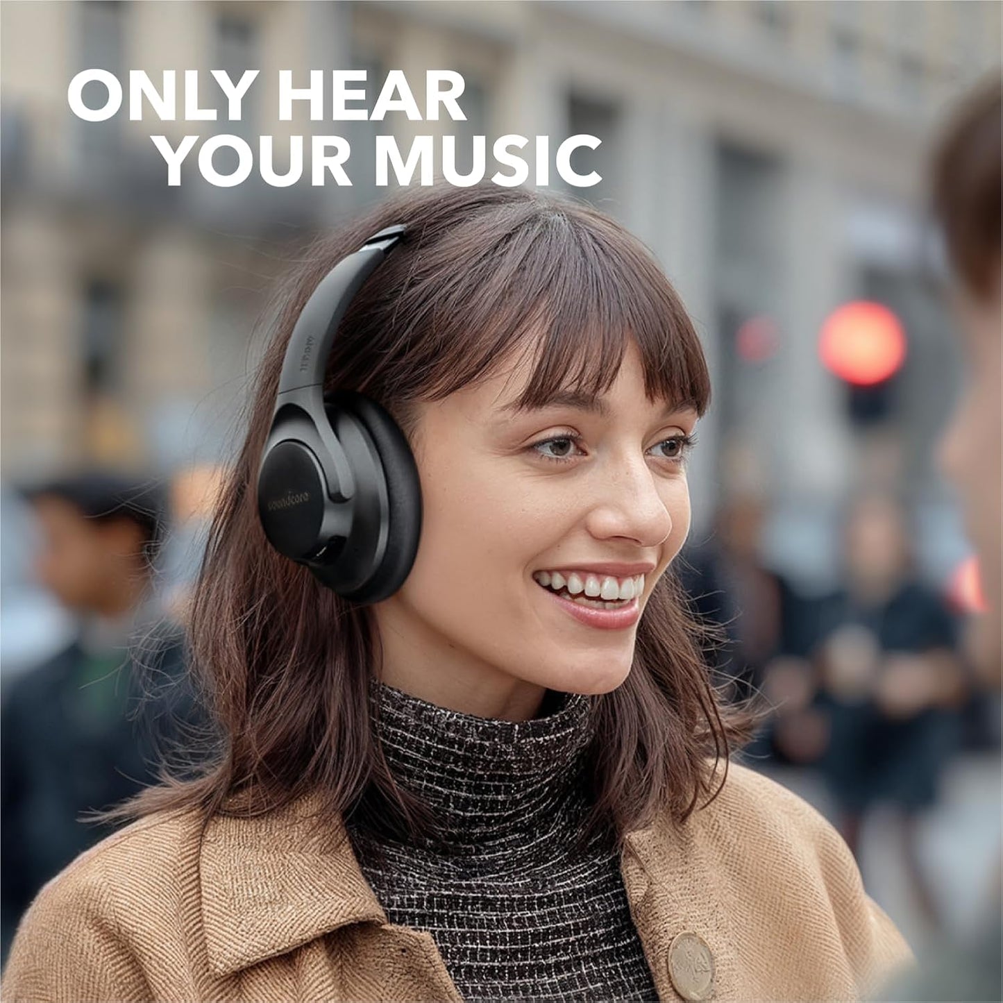 Life Q20 Hybrid Active Noise Cancelling Headphones, Wireless over Ear Bluetooth Headphones, 60H Playtime, Hi-Res Audio, Deep Bass, Memory Foam Ear Cups, Travel, Office