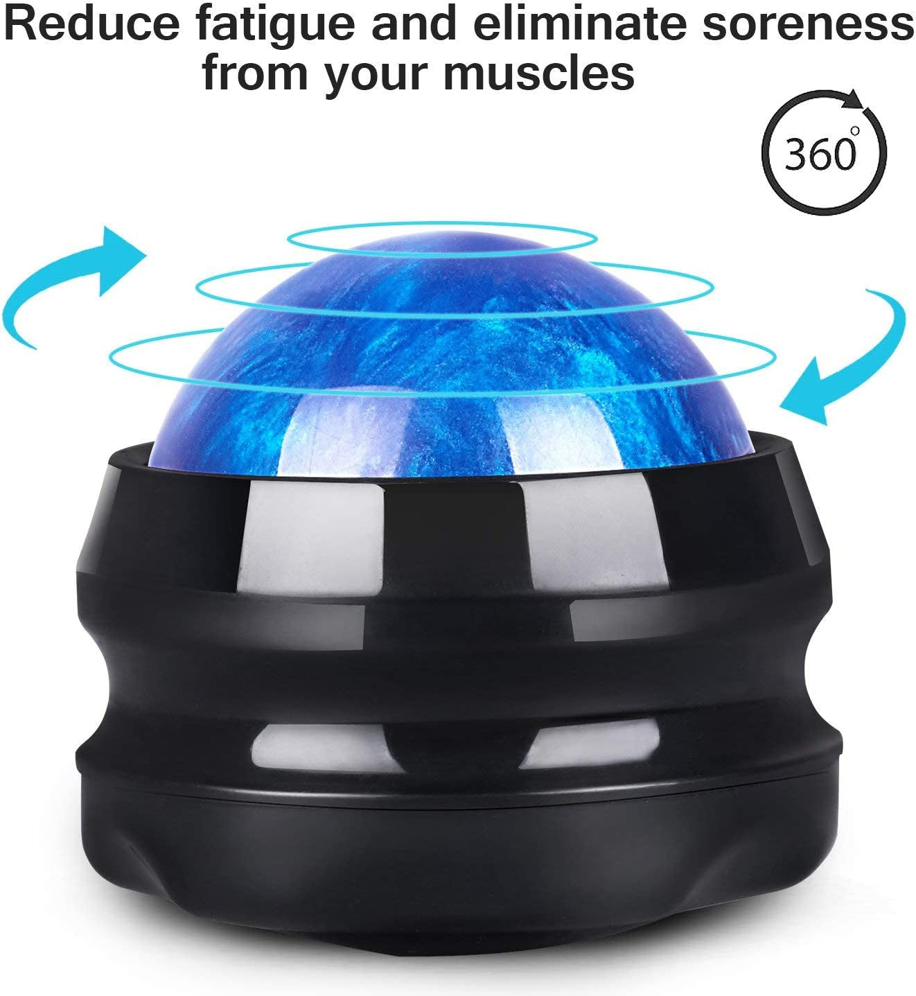 Manual Massage Roller Ball - Massager and Therapy Tool for Sore Muscles, Shoulders, Arms, Neck, Back, Feet, Body, Deep Tissue, Stiffness, Joint Pain, Stress Relief