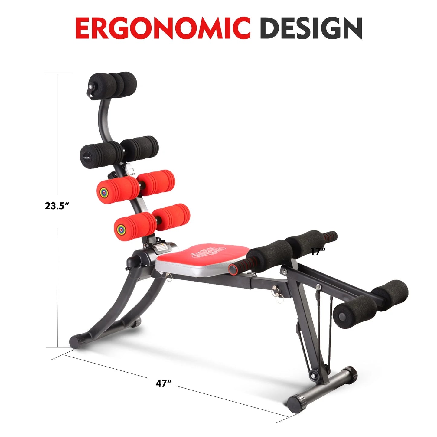 21 in 1 Wonder Master Core & Abdominal Workout Chair,Foldable & Adjustable Rowing Machine,22 Ways to Exercise,Fitness Equipment for Home Gym Sports