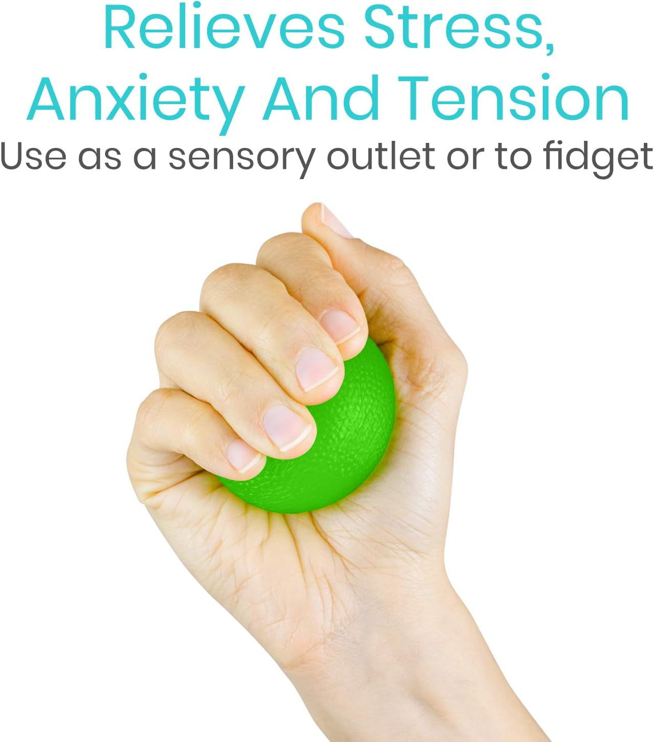 Squeeze Balls for Hand Therapy, Exercise, Arthritis (W/ Rehab Video App) - Grip Strengthener Occupational Equipment for Finger, Wrist, Carpal Tunnel, Pain Relief, Stress - Resistance Strength Squeezing Egg Trainer