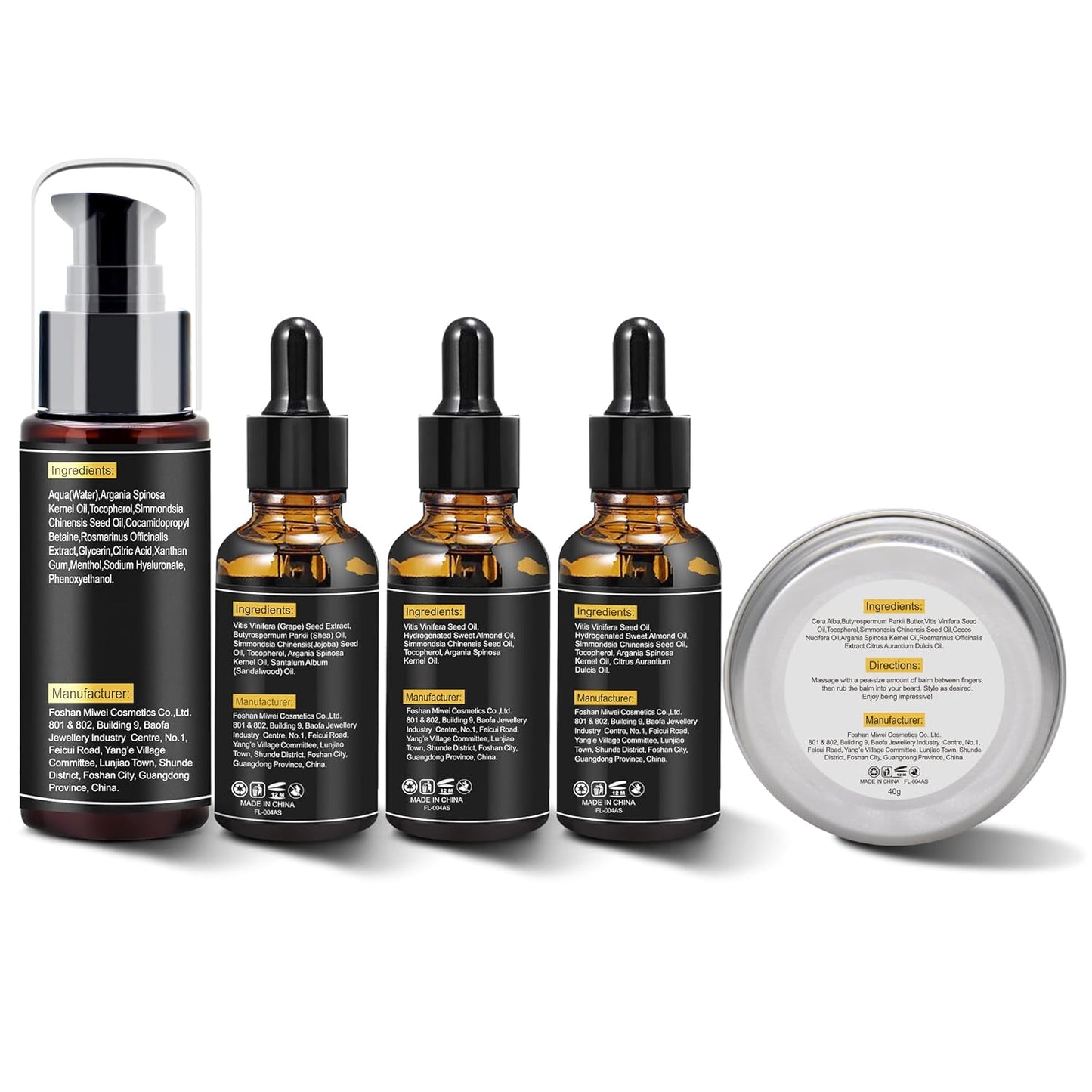 Beard Kit for Men Grooming & Care W/Beard Wash,3 Packs Beard Oil,Beard Balm Leave-In Conditioner,Comb,Brush,Scissors,Premium Gifts for Men Dad Husband