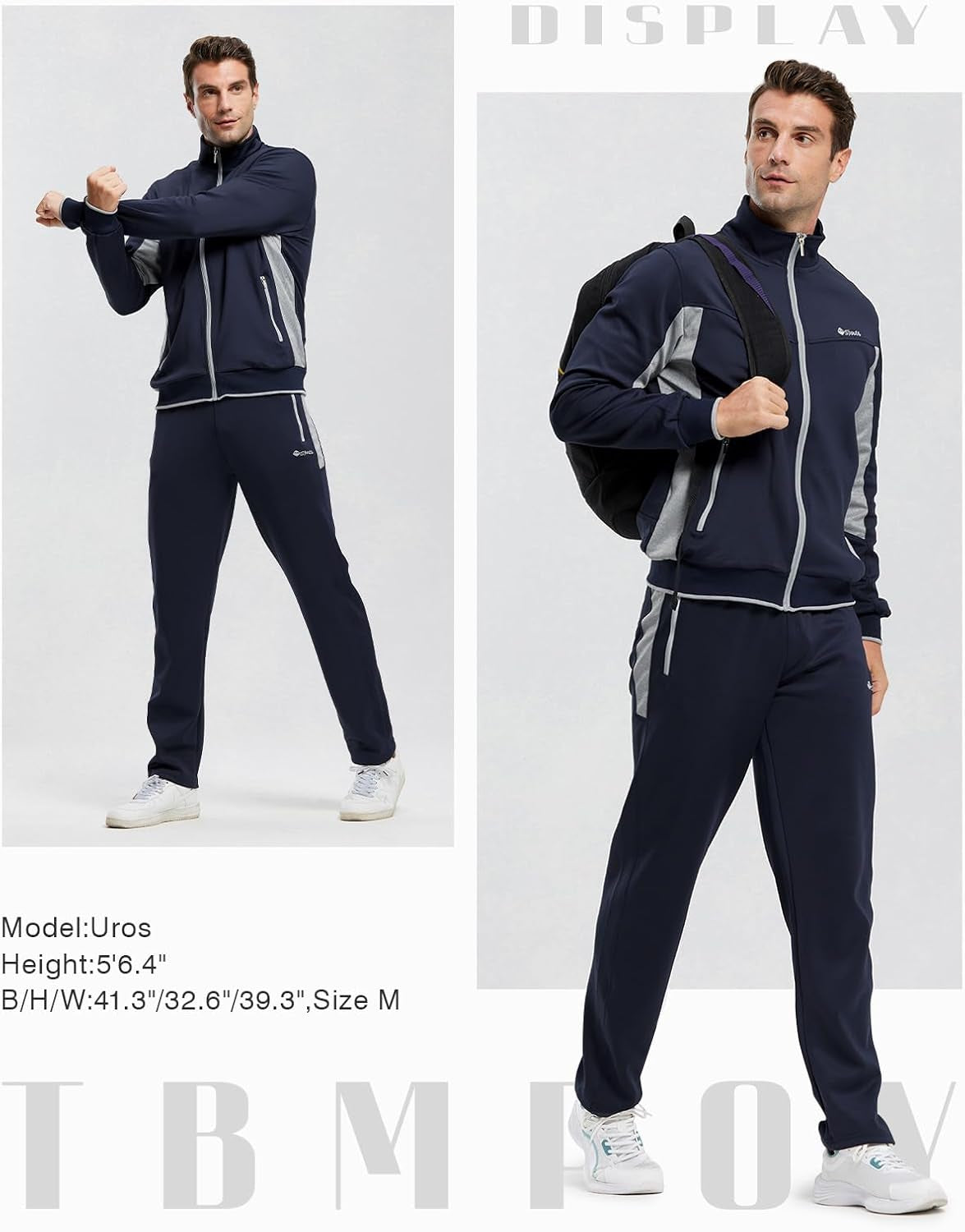 Men'S Tracksuits Sweatsuits for Men Sweat Track Suits 2 Piece Casual Athletic Jogging Warm up Full Zip Sets