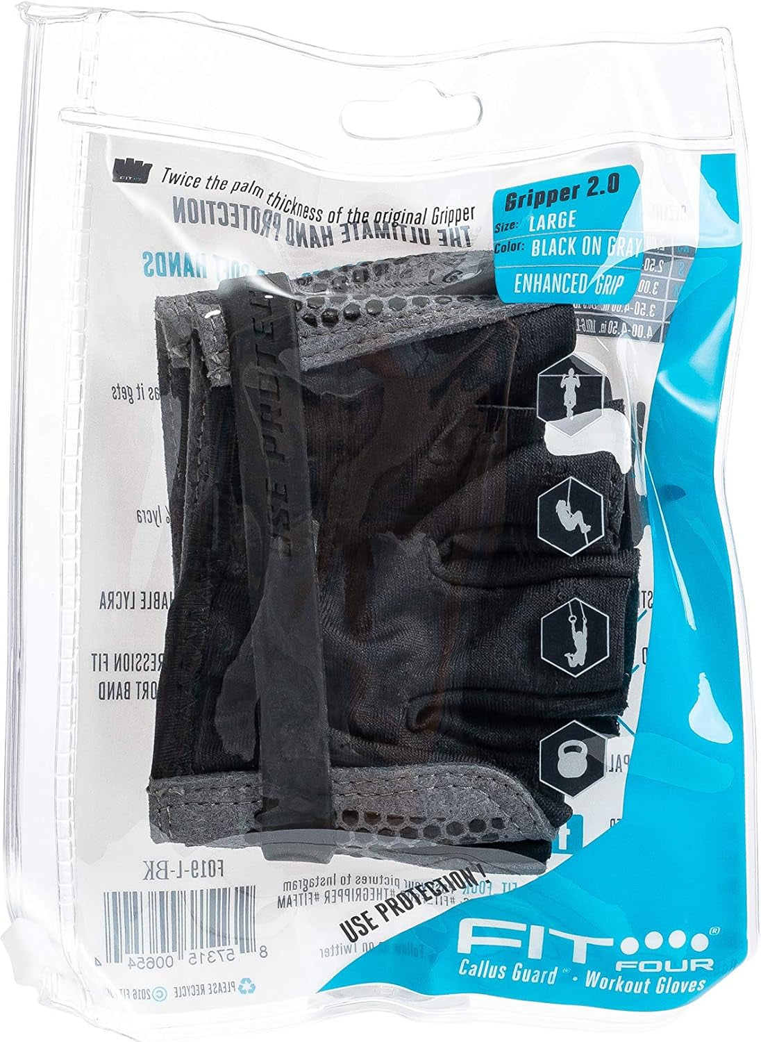 Weightlifting Gloves - the Gripper | Callus Guard WOD Workout Gloves for Cross Training Fit Athletes - Enhanced Silicone Grip Palm