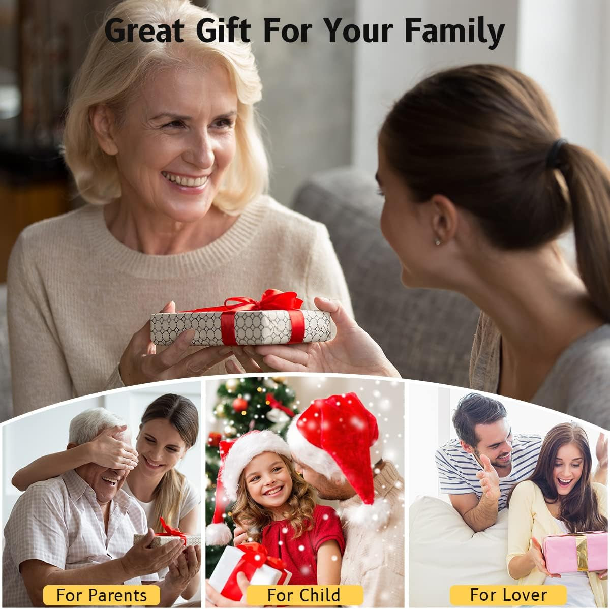 Sound Machine and White Noise Machine with 30 Soothing Sounds with 12 Colors Baby Night Light with Memory Function (Black)