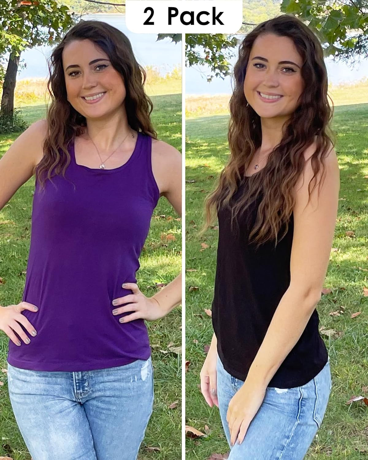 Women Tank Top with Shelf Bra Racerback Workout Yoga Tops Undershirt