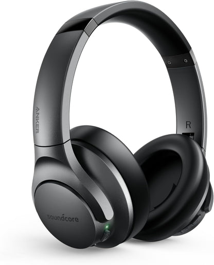 Life Q20 Hybrid Active Noise Cancelling Headphones, Wireless over Ear Bluetooth Headphones, 60H Playtime, Hi-Res Audio, Deep Bass, Memory Foam Ear Cups, Travel, Office