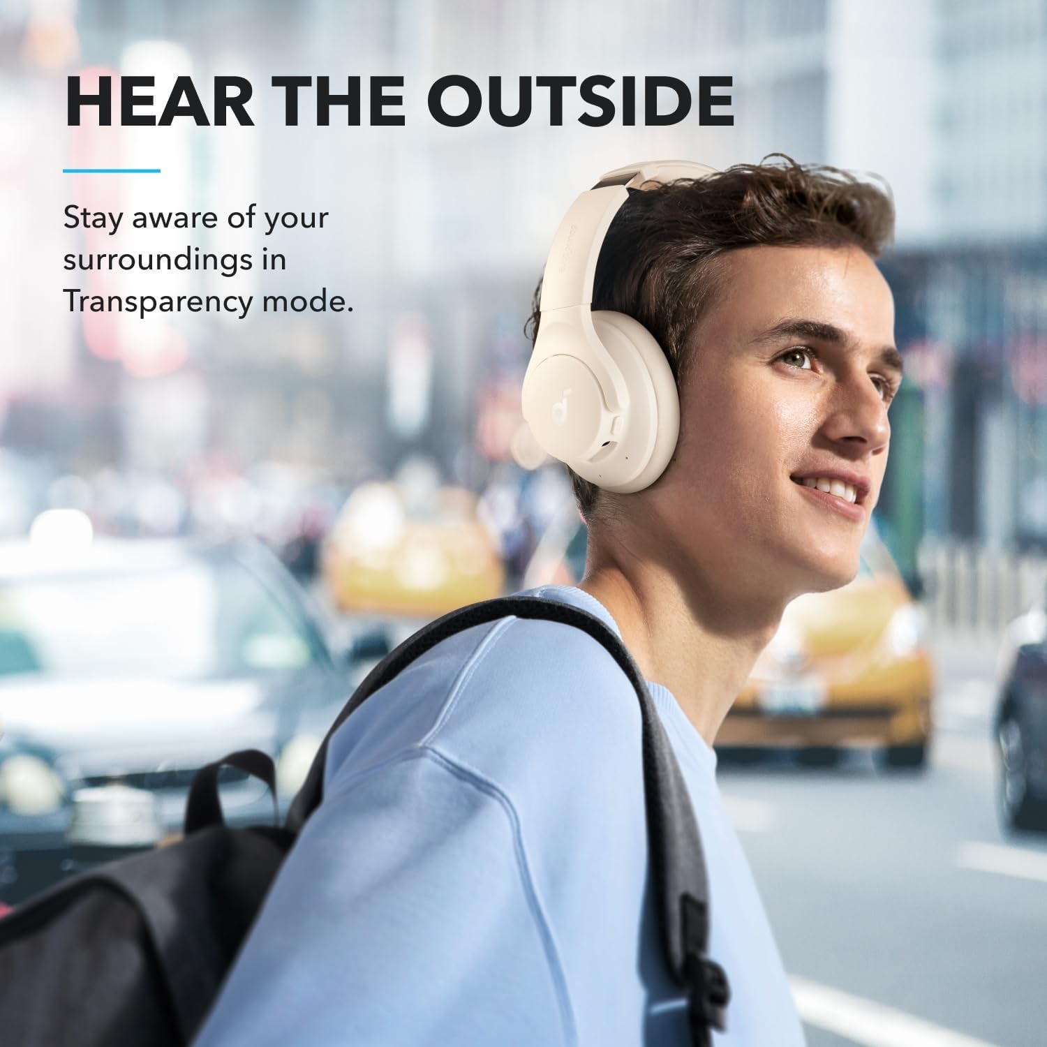 by  Q20I Hybrid Active Noise Cancelling Headphones, Wireless Over-Ear Bluetooth, 40H Long ANC Playtime, Hi-Res Audio, Big Bass, Customize via an App, Transparency Mode (White)
