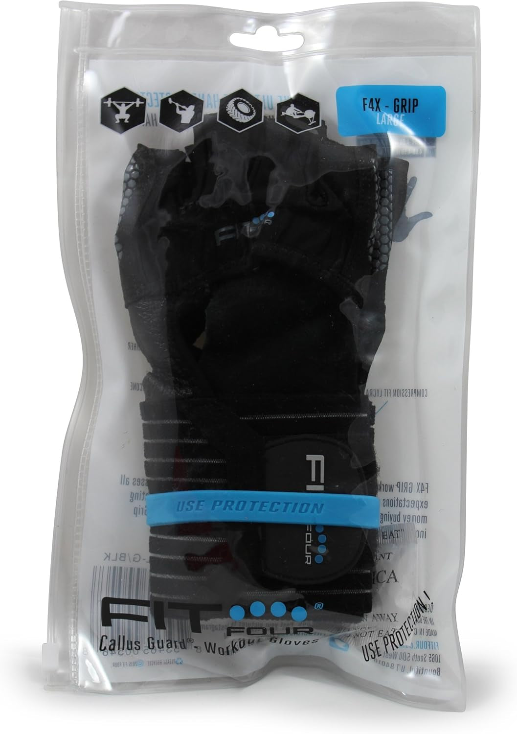 the F4X Spartan Grip - with Enhanced Silicone Palm Callus Guard WOD Workout Gloves for Weight Lifting & Cross Training Athletes