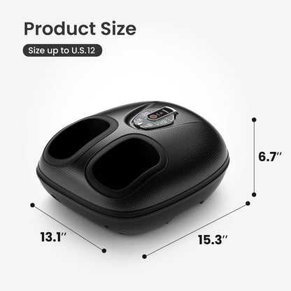 Foot Massager Machine with Heat [2025 Upgraded], FSA HSA Eligible Foot Massager, Valentines Day Gifts for Women Men Mom, 3 Heat Levels, Wireless Control Shiatsu Foot Massager, True Foot Massage