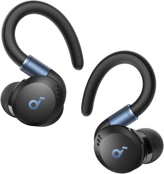Sport X20 by , True-Wireless Workout Earbuds, Rotatable and Extendable Ear Hooks, Noise Cancelling, Deep Bass, IP68 Waterproof, Sweatproof, Dustproof, 48H Play, Sport Earbuds for Gym