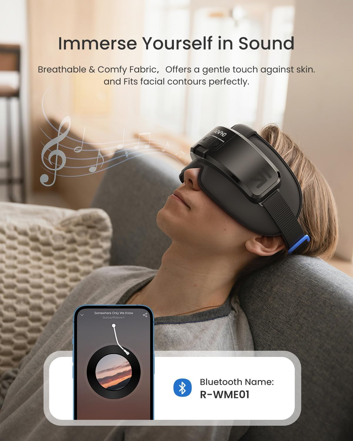 Heated Head & Eye Massager for Migraine Relief - Ultimate Relaxation Gift for Birthdays