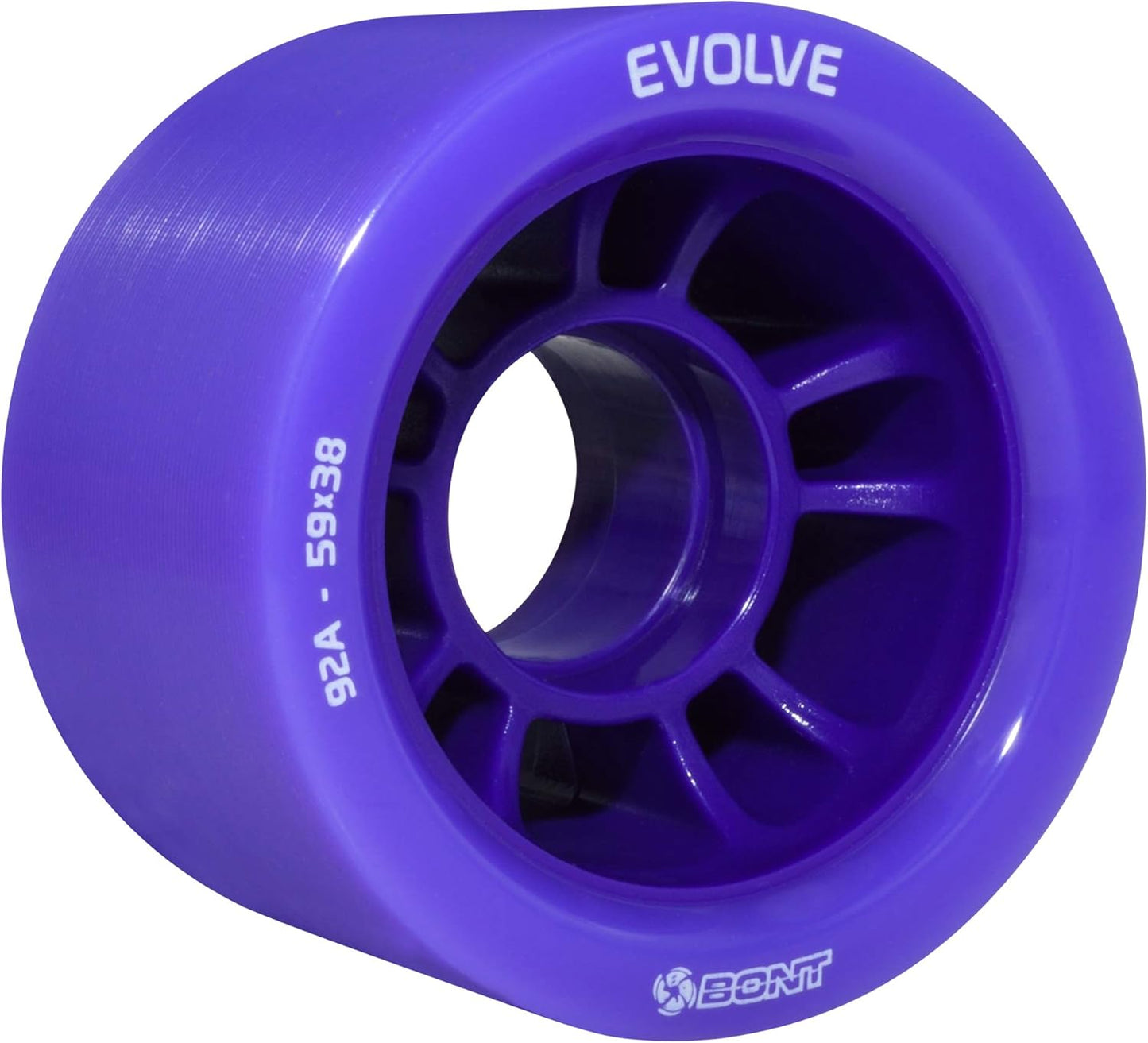 Skates - Evolve Roller Derby Skate Wheel - Indoor Roller Skate Wheels - Rollerskate Wheels - 88A 92A 95A 98A - Red Black Blue Purple