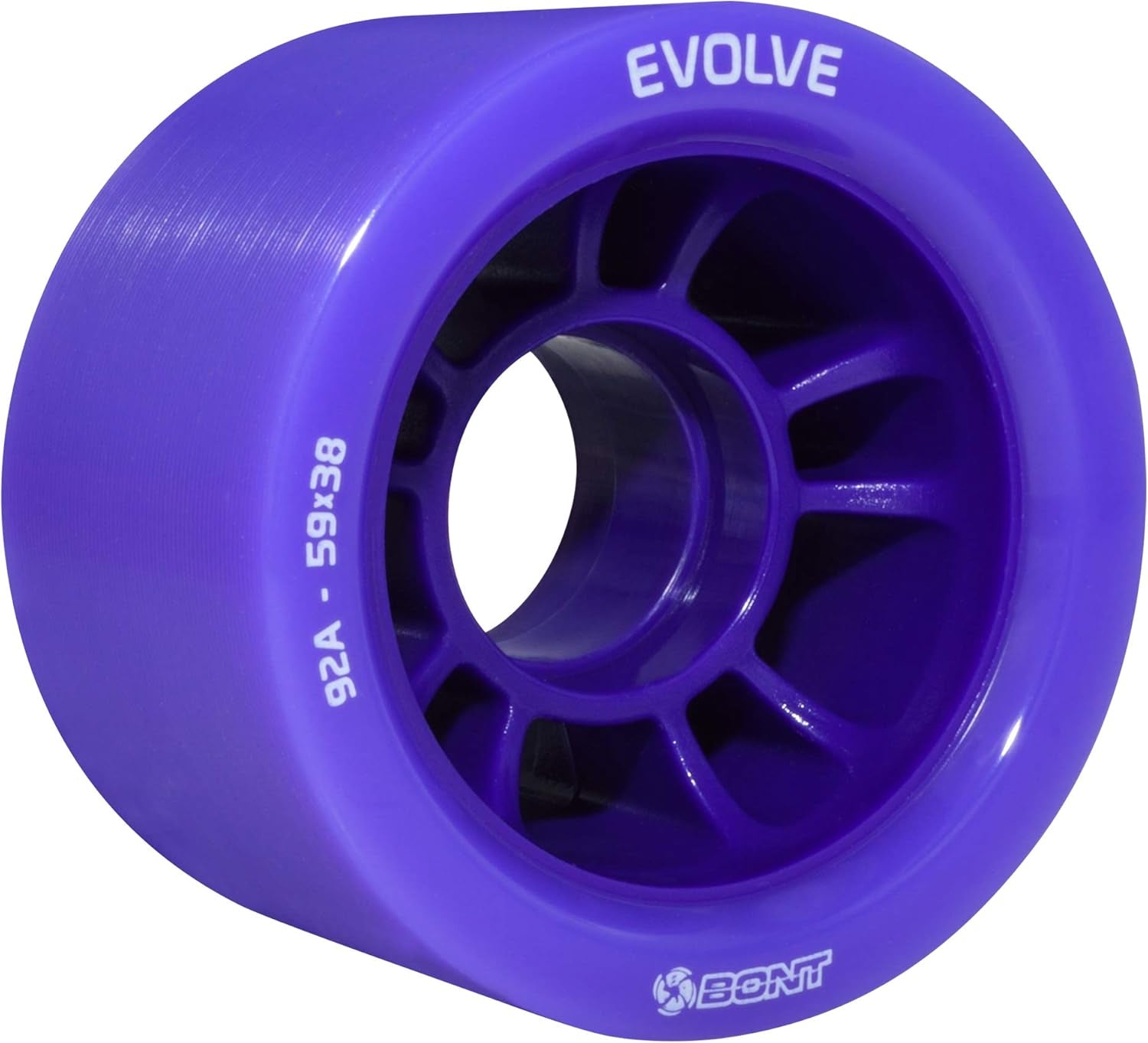Skates - Evolve Roller Derby Skate Wheel - Indoor Roller Skate Wheels - Rollerskate Wheels - 88A 92A 95A 98A - Red Black Blue Purple