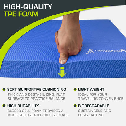 Exercise Balance Pad – Non-Slip Cushioned Foam Mat & Knee Pad for Fitness and Stability Training, Yoga, Physical Therapy 15.5”X12.75”