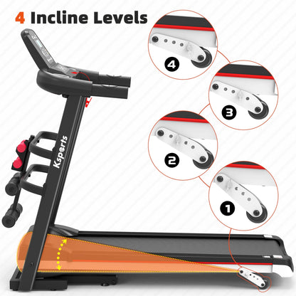 Ultimate Electric Treadmill Bundle with Exercise Rack, Mat & Dumbbells - Enhance Your Fitness Routine!