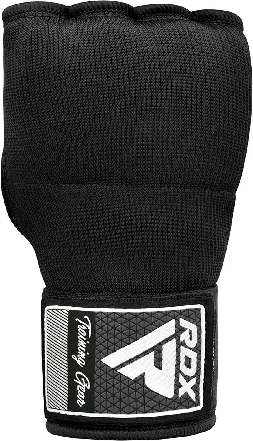 Gel Boxing Hand Wraps Inner Gloves Men Women, Quick 75Cm Long Wrist Straps, Elasticated Padded Fist under Mitts Protection, Muay Thai MMA Kickboxing Martial Arts Punching Training Bandages