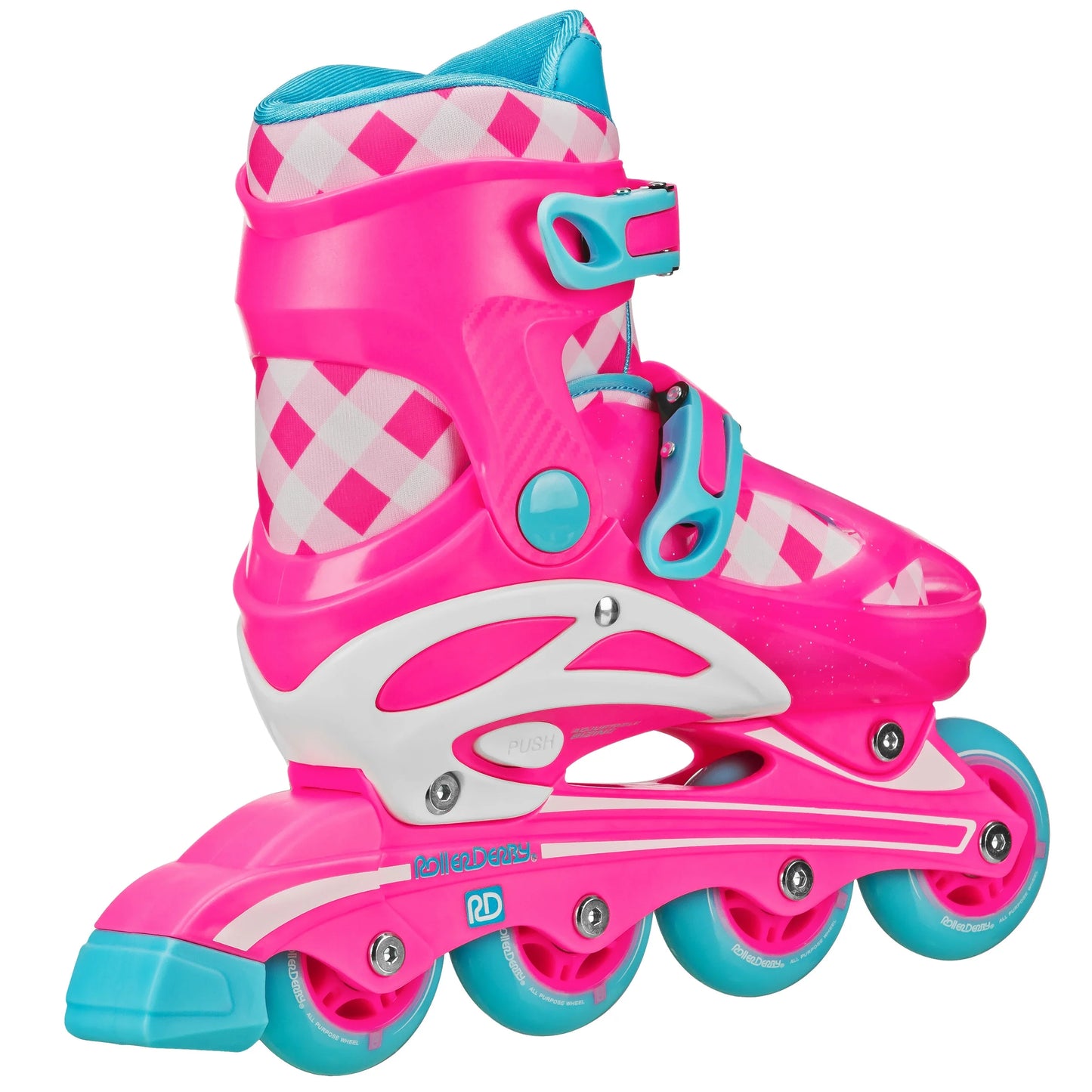 Girl'S 2N1 Roller and Inline Skates Size 3-6 Gingham