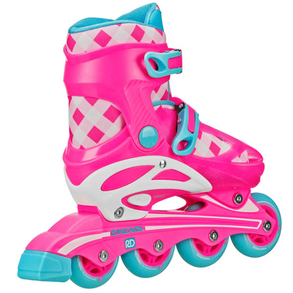 Girl'S 2N1 Roller and Inline Skates Size 3-6 Gingham
