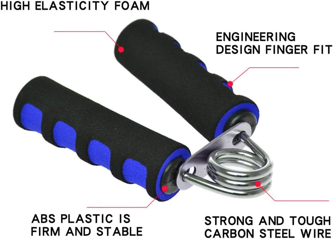 Hand Grip Strengthener Set, Finger Gripper - Soft Foam Hand Exerciser for Quickly Increasing Wrist Forearm and Finger Strength, 2 Pack