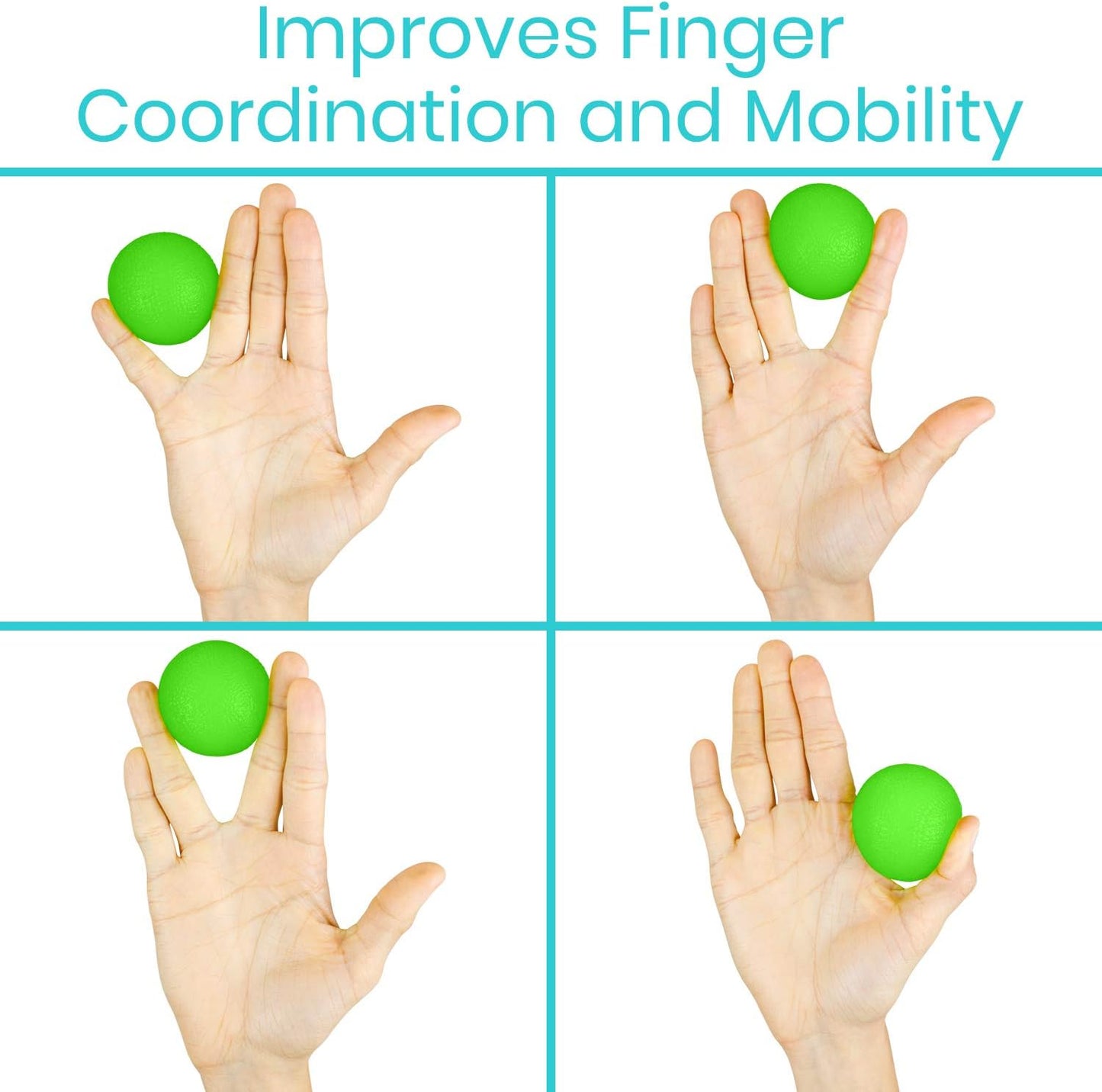 Squeeze Balls for Hand Therapy, Exercise, Arthritis (W/ Rehab Video App) - Grip Strengthener Occupational Equipment for Finger, Wrist, Carpal Tunnel, Pain Relief, Stress - Resistance Strength Squeezing Egg Trainer
