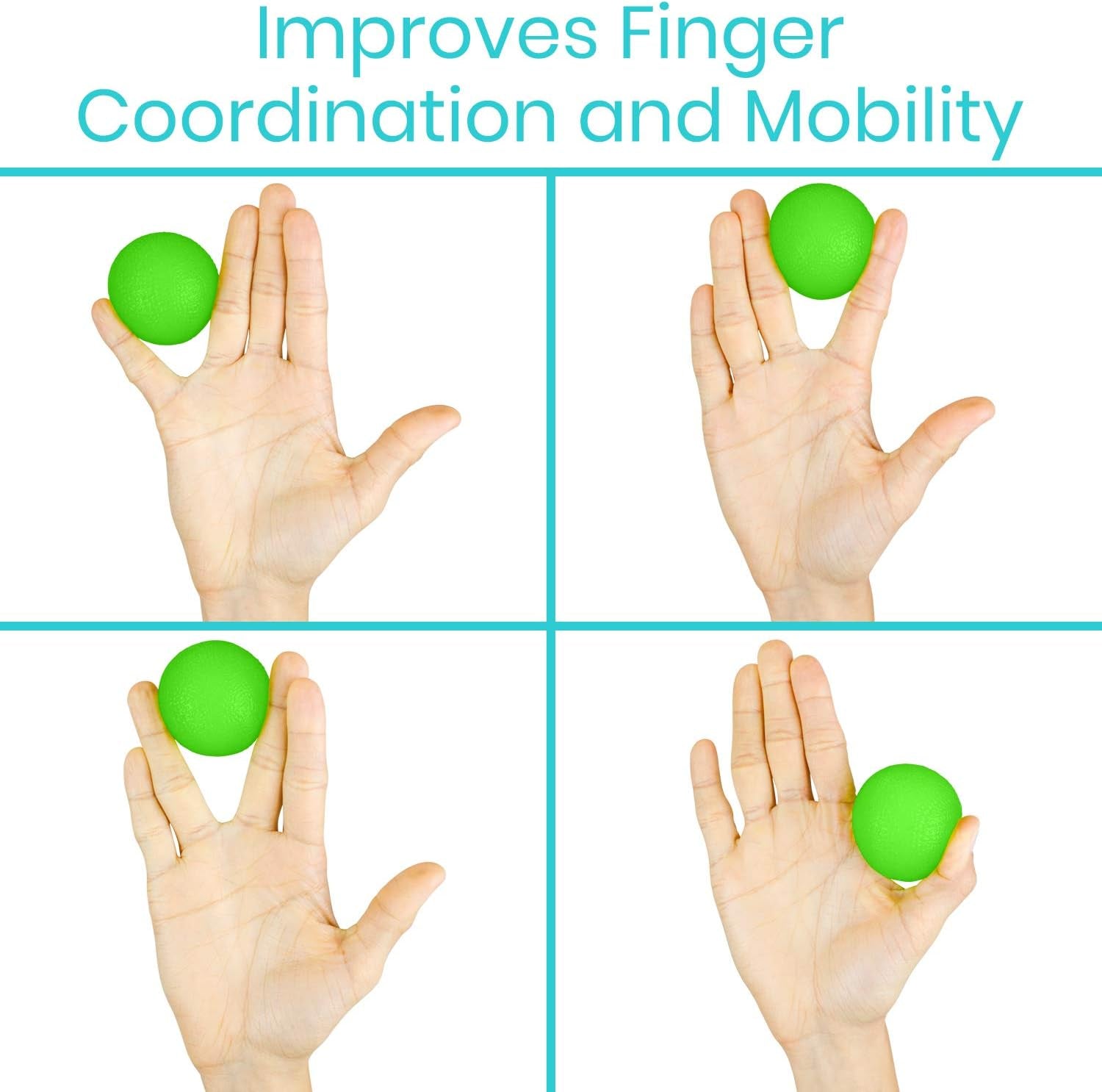 Squeeze Balls for Hand Therapy, Exercise, Arthritis (W/ Rehab Video App) - Grip Strengthener Occupational Equipment for Finger, Wrist, Carpal Tunnel, Pain Relief, Stress - Resistance Strength Squeezing Egg Trainer