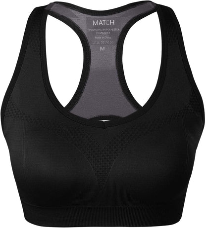 Racerback Sports Bras for Women – Padded Seamless Strappy Workout Tops for Yoga Gym Runing Fitness Sports Bras