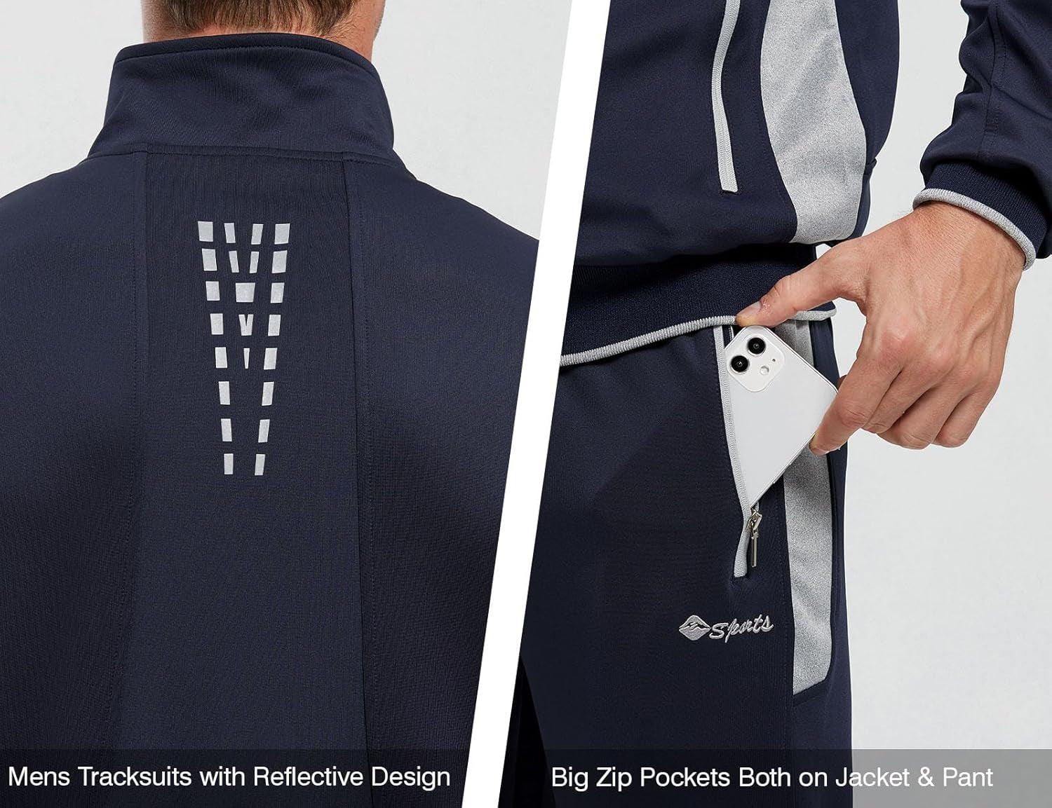 Men'S Tracksuits Sweatsuits for Men Sweat Track Suits 2 Piece Casual Athletic Jogging Warm up Full Zip Sets