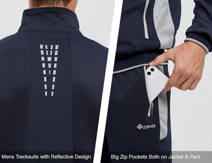 Men'S Tracksuits Sweatsuits for Men Sweat Track Suits 2 Piece Casual Athletic Jogging Warm up Full Zip Sets