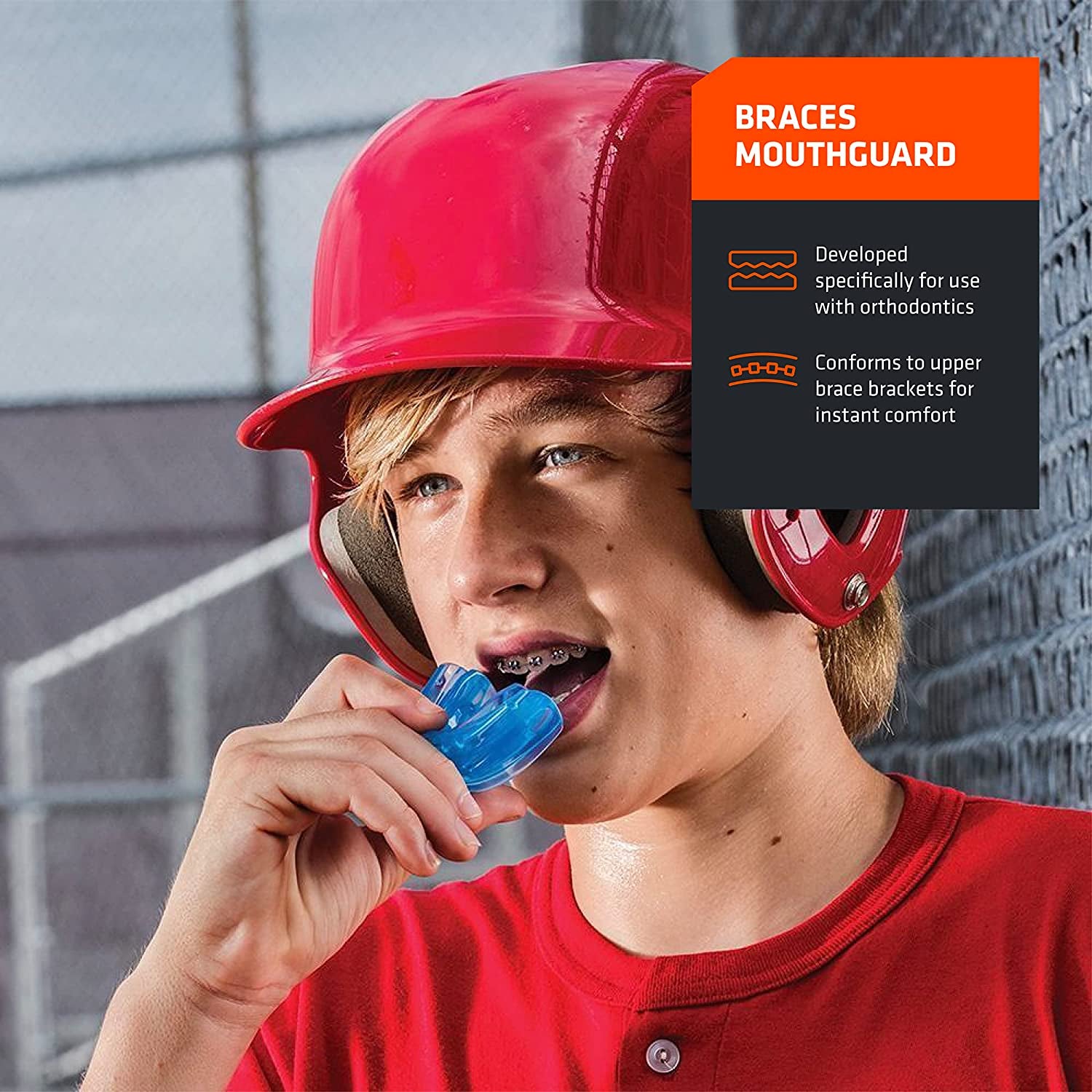 Mouth Guard for Braces for Sports, Orthodontic Mouth Guard for Braces, Upper & Lower Mouthguard, Mouth Guard for Lacrosse, Hockey, Baseball, Football, Braces Mouth Guard