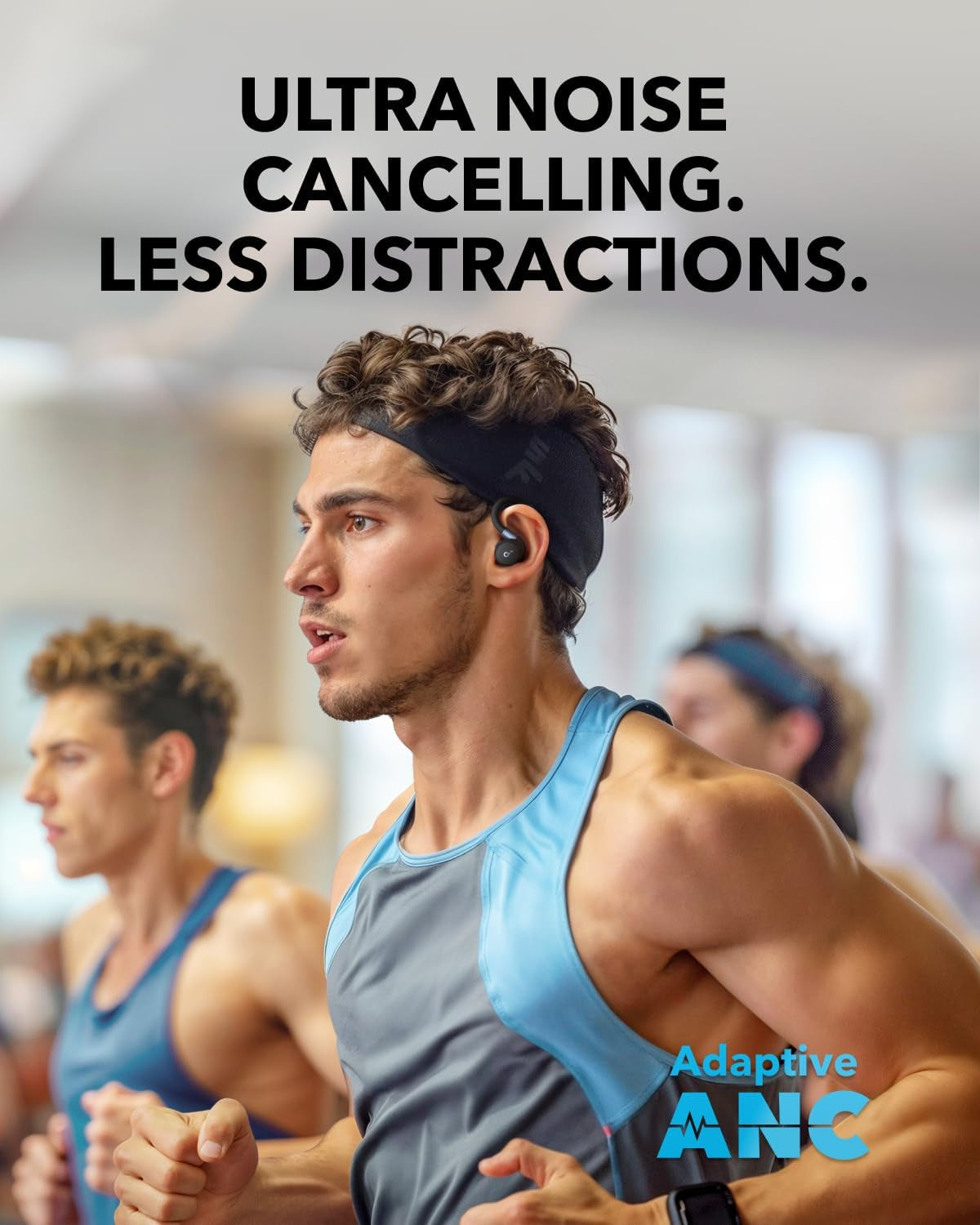 Sport X20 by , True-Wireless Workout Earbuds, Rotatable and Extendable Ear Hooks, Noise Cancelling, Deep Bass, IP68 Waterproof, Sweatproof, Dustproof, 48H Play, Sport Earbuds for Gym