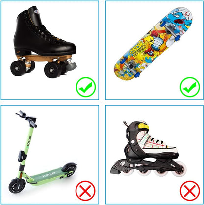 8 Pack Roller Skate Wheels with Bearings Installed and 2 Toe Stoppers for Double Row Skating, Quad Skates and Skateboard Outdoor or Indoor Use, 32Mm X 58Mm 82A