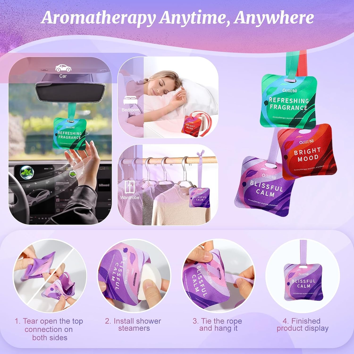 Shower Steamers Aromatherapy - 18 Pack Shower Bombs Natural Organic Essential Oils Comes with 3 Sachet, Birthday Gifts for Women, Valentines Day Gifts for Her, Gifts for Mom Her Grandma Sister