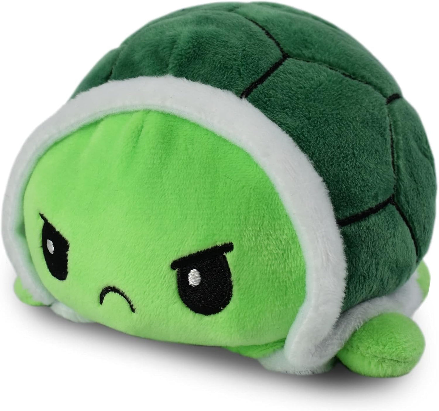 - the Original Reversible Turtle Plushie - Green - Cute Sensory Fidget Stuffed Animals That Show Your Mood 4 Inch