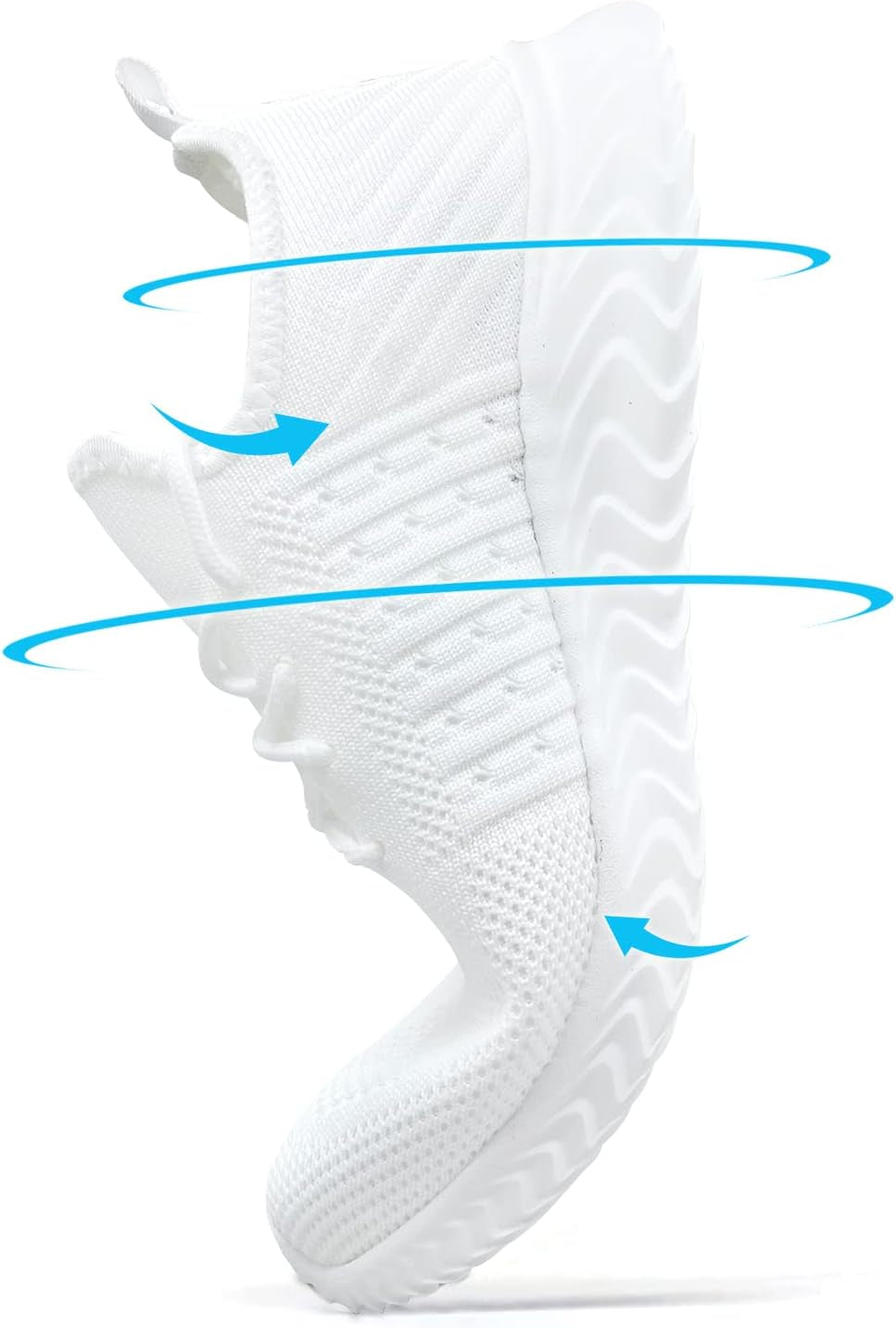 Mens Walking Shoes Mesh Sneakers Road Running Shoes Tennis Trainers Slip-On Athletic Lightweight Breathable Outdoor Shoe
