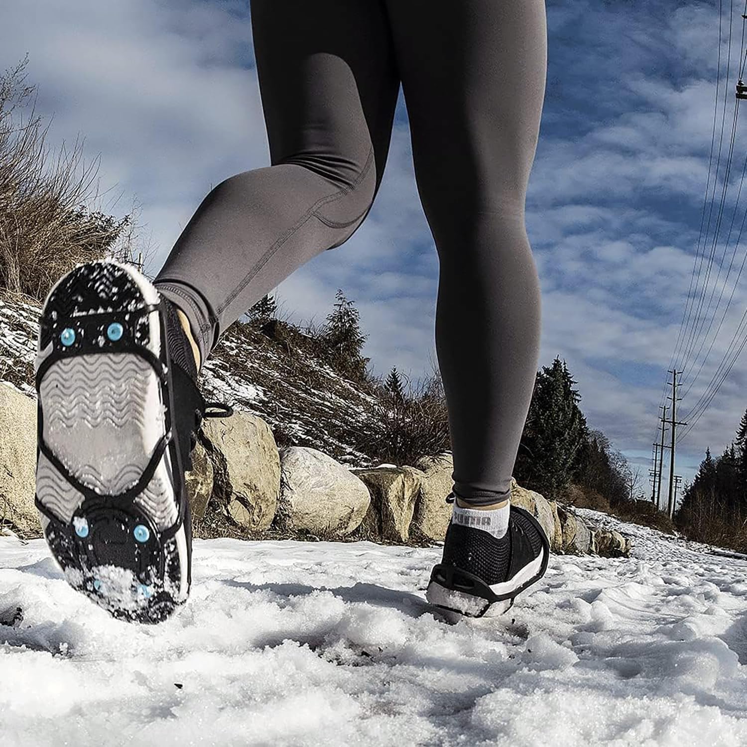 Everyday G3 Ice Cleats for Shoes & Boots - Traction Spikes for Men & Women to Improve Grip on Snow & Ice