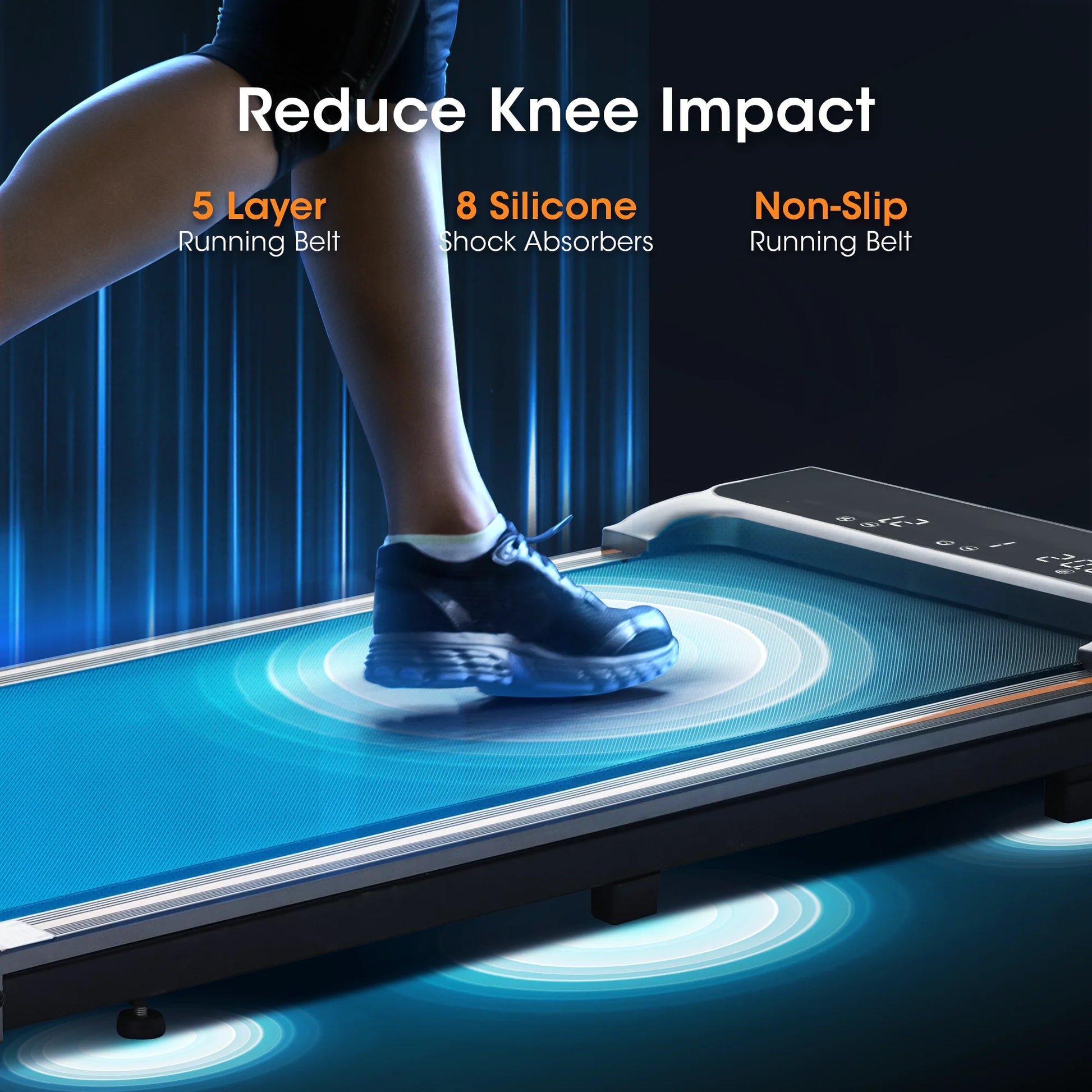 2 in 1 Under Desk Treadmill with Remote Control - Lightweight Walking Pad for Home Office Workouts, Speed Range 0.6-3.8 mph