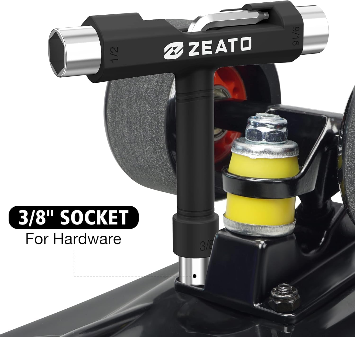 All-In-One Skate Tools Multi-Function Portable Skateboard T Tool Accessory with T-Type Allen Key and L-Type Phillips Head Wrench Screwdriver