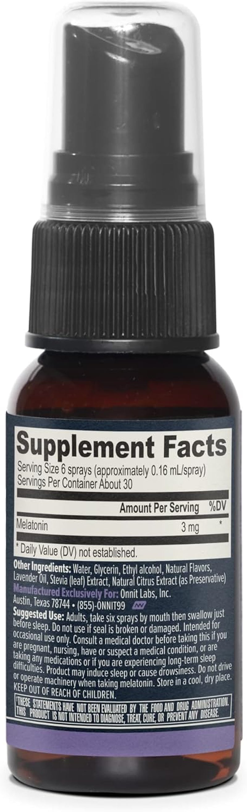 Melatonin Instant Mist Liquid Sleep Aid Spray - Lavender