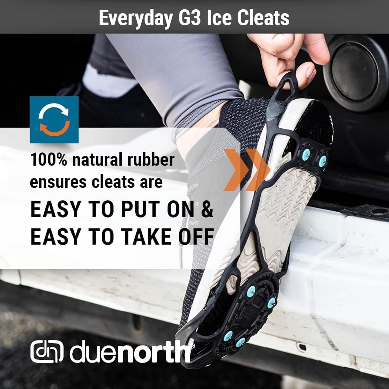 Everyday G3 Ice Cleats for Shoes & Boots - Traction Spikes for Men & Women to Improve Grip on Snow & Ice