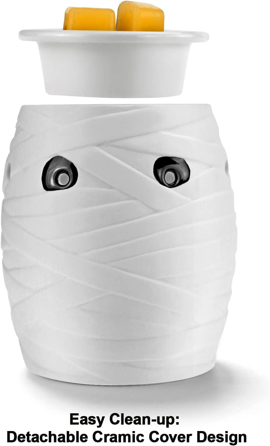 Halloween Pluggable Fragrance Warmer Wax Melter for Home/Dorm/Office No Flame No Smoke No Soot Packaged Together with Two Bulbs - Spooky Mummy