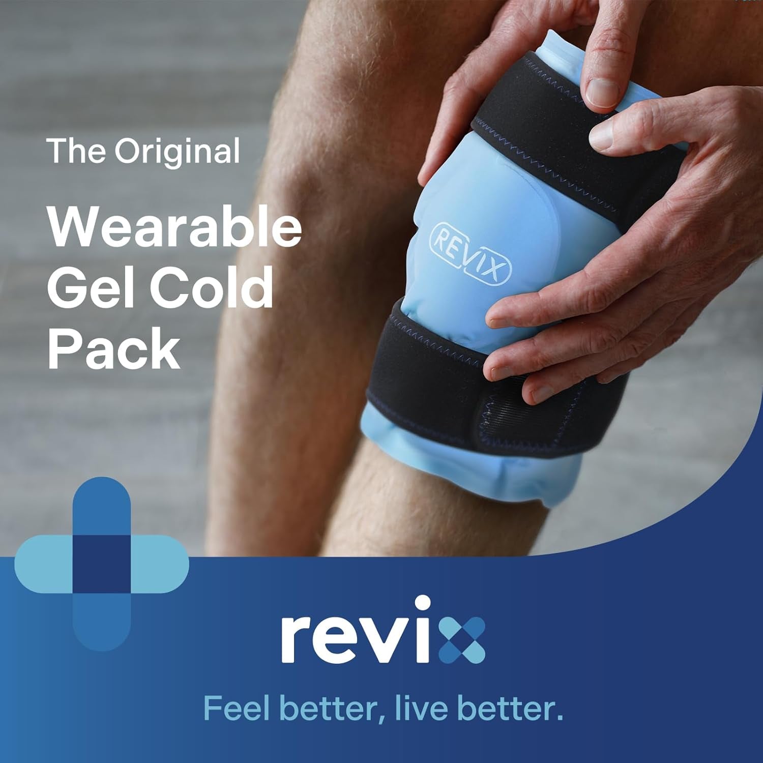Ice Pack for Knee Pain Relief, Reusable Gel Ice Wrap for Leg Injuries, Swelling, Knee Replacement Surgery, Cold Compress Therapy for Arthritis, Meniscus Tear and ACL Blue