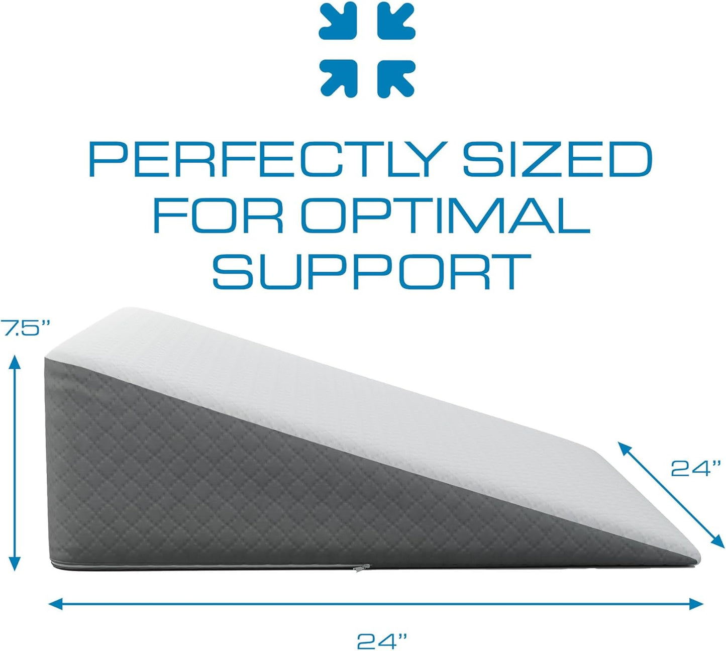 Kӧlbs Bed Wedge Pillow with Memory Foam Top Chic Jacquard Cover Wedge Pillow for Sleeping and Acid Reflux, Heartburn, Wedge Pillow for Sleep Apnea Wedge Pillow for Back Pain Relief