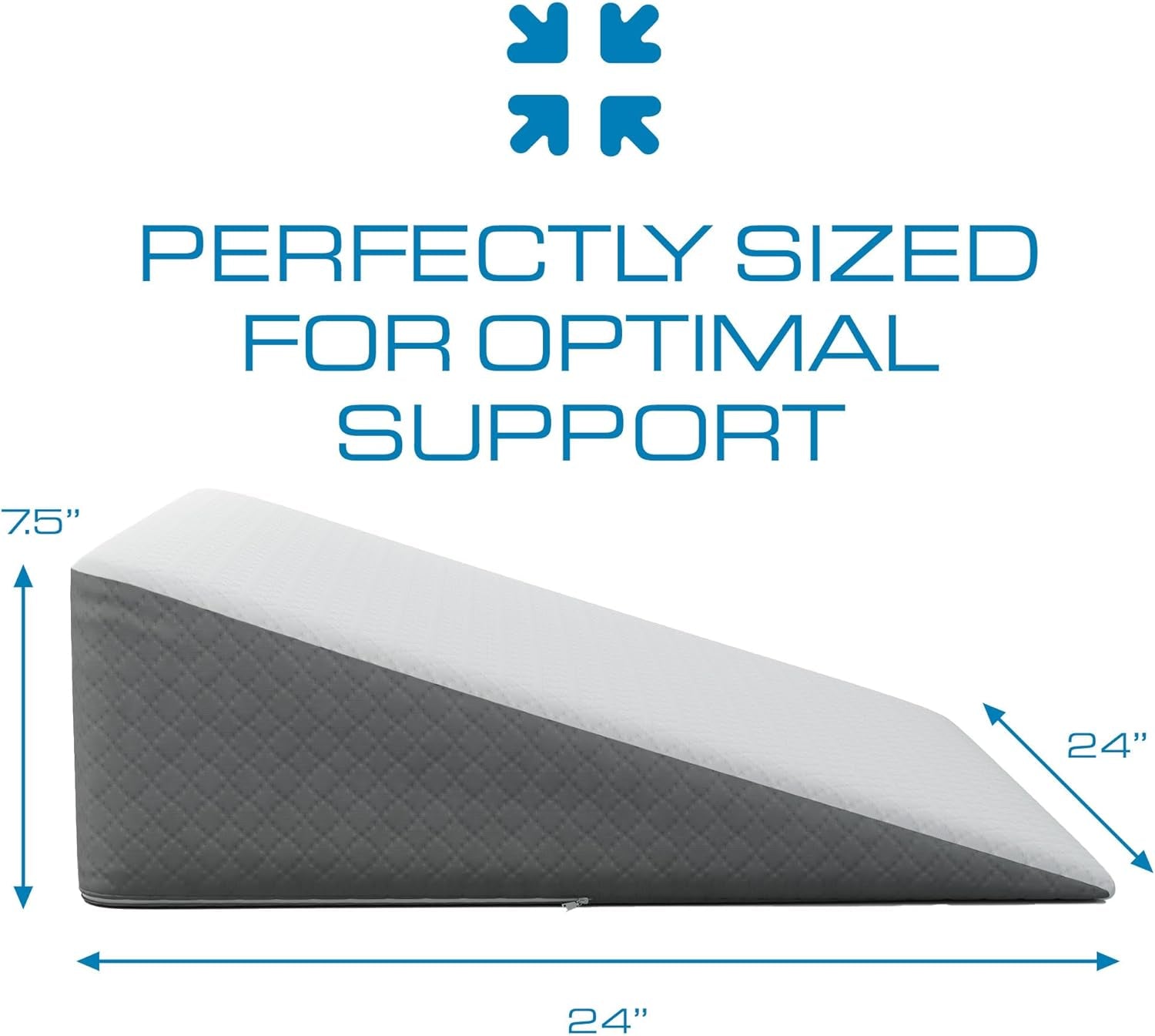 Kӧlbs Bed Wedge Pillow with Memory Foam Top Chic Jacquard Cover Wedge Pillow for Sleeping and Acid Reflux, Heartburn, Wedge Pillow for Sleep Apnea Wedge Pillow for Back Pain Relief