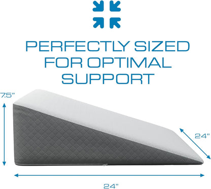 Kӧlbs Bed Wedge Pillow with Memory Foam Top Chic Jacquard Cover Wedge Pillow for Sleeping and Acid Reflux, Heartburn, Wedge Pillow for Sleep Apnea Wedge Pillow for Back Pain Relief