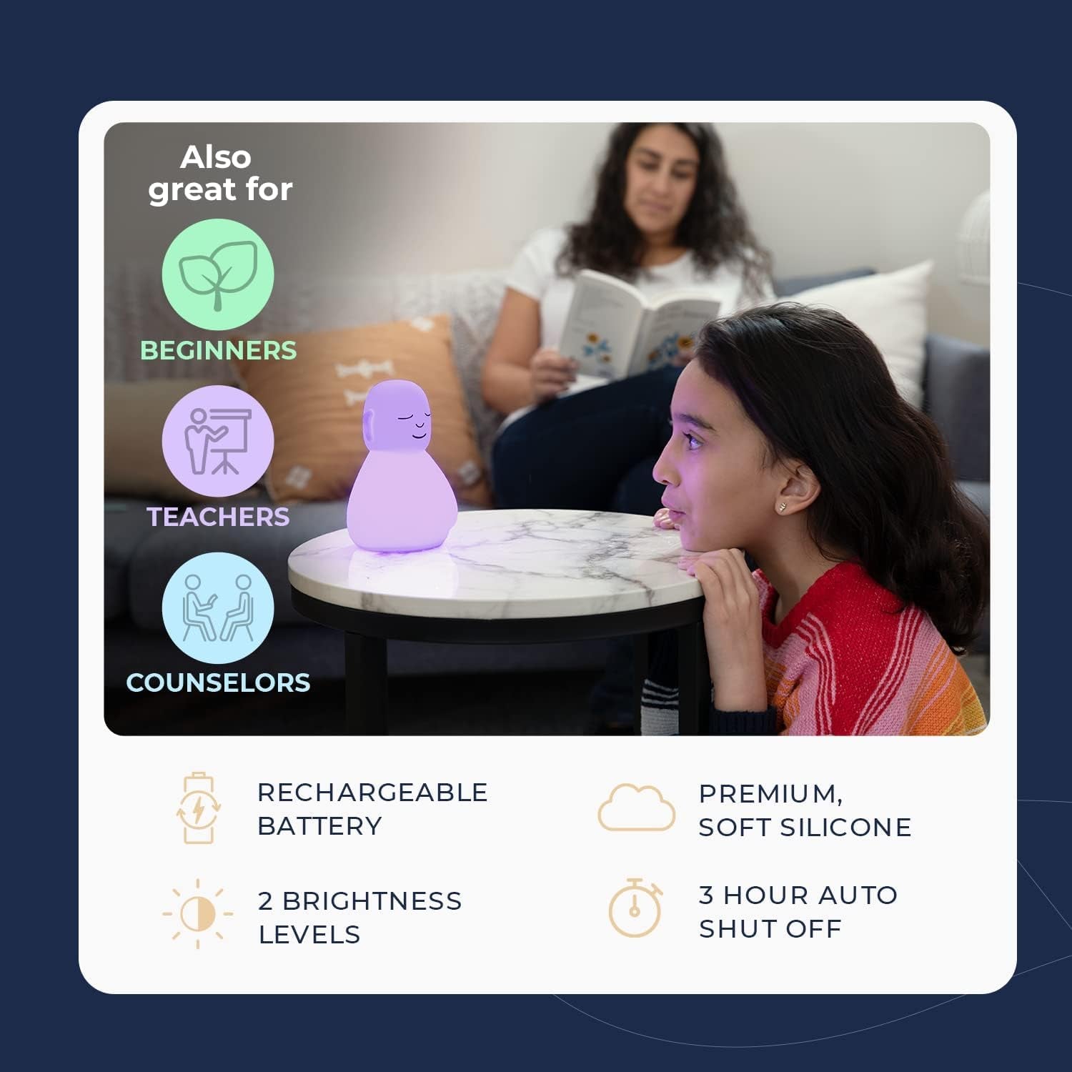 'Breathing Buddha' Guided Visual Meditation Tool for Mindfulness | Slow Your Breathing & Calm Your Mind for Stress & Anxiety Relief | Perfect for Adults & Kids | Relaxing Self Care Gift