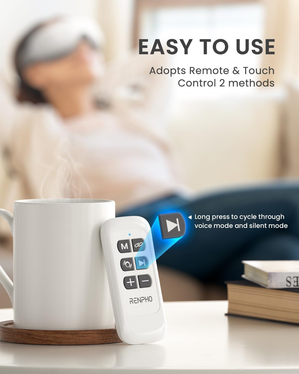 Eye Massager, Birthday Valentine'S Day Gifts for Women Men, Eyeris 1 Eye Massager FSA HSA for Migraine, Sleep Mask with Heat, Remote for Eye Strain Relief, Reduce Stye Eye, Head Massager Scalp