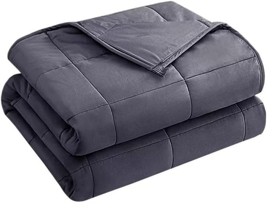 Weighted Blanket for Adults (20 Lbs, 60” X 80”, Grey) Cooling Heavy Blanket for Sleeping Perfect for 190-210 Lbs, Queen Size Breathable Blanket with Premium Glass Bead, Machine Washable